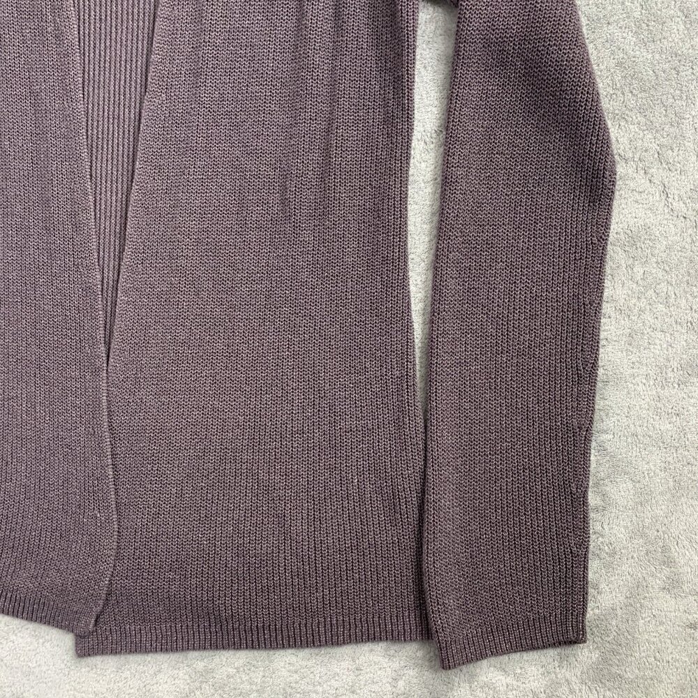 Eileen Fisher Cardigan Womens Small Brown Casual Open Front Knit Minimalist Wrap - Picture 4 of 8